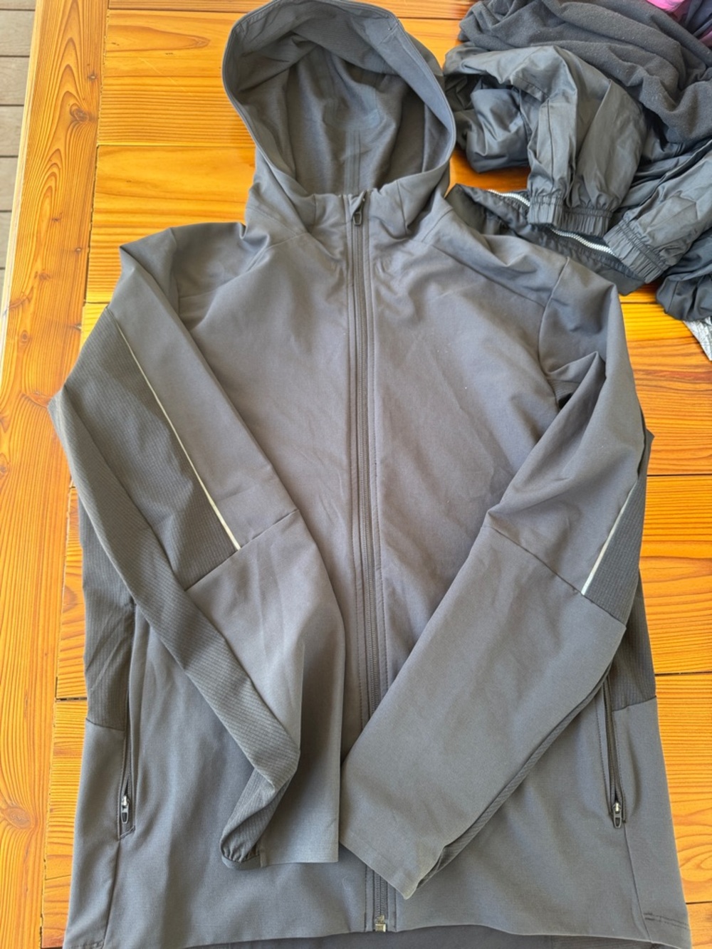 Small Grey Lululemon Hooded Zip Jacket